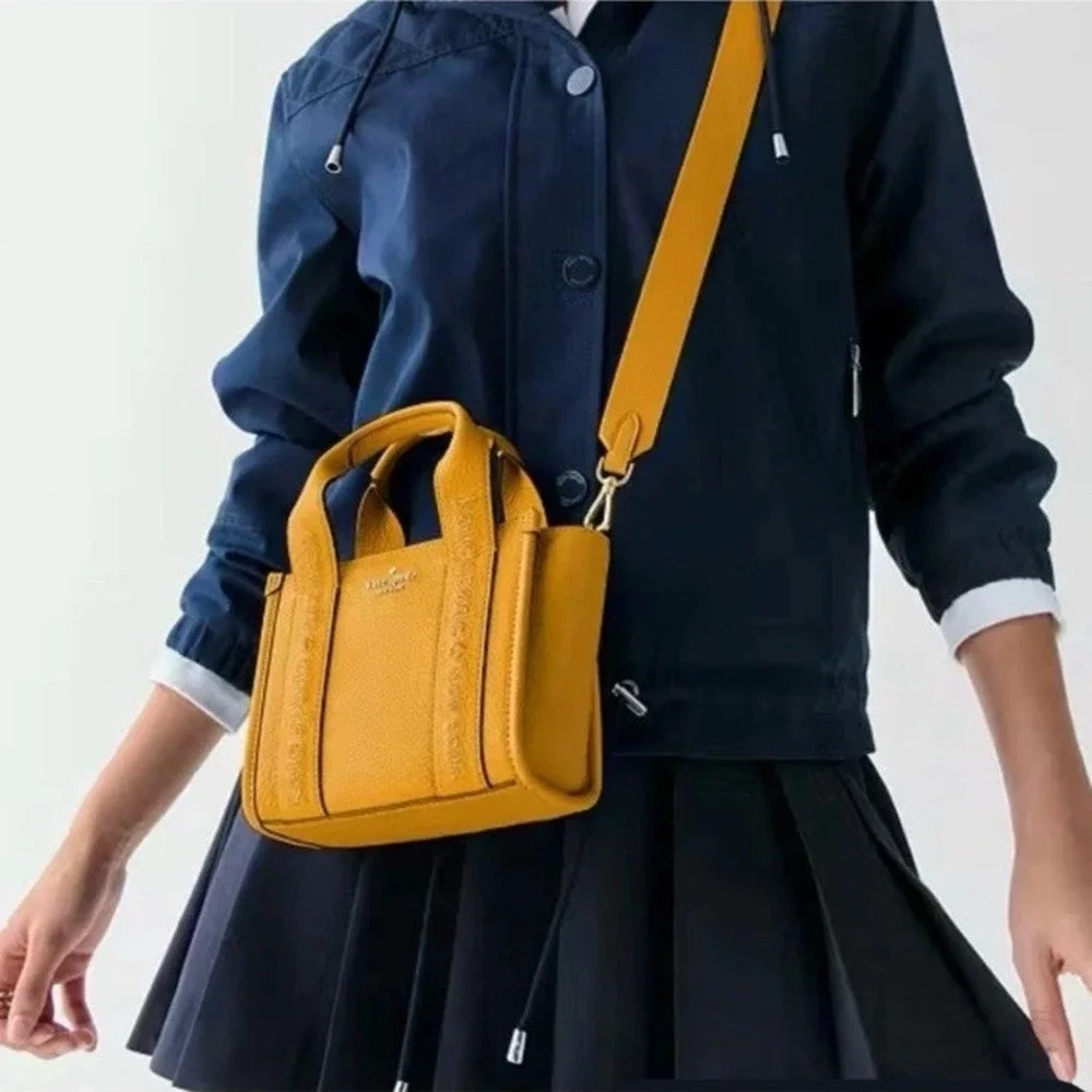 Kate Spade New York Kip Pebble‎ Leather Mini Tote KL936 Squash Blossom Crossbody